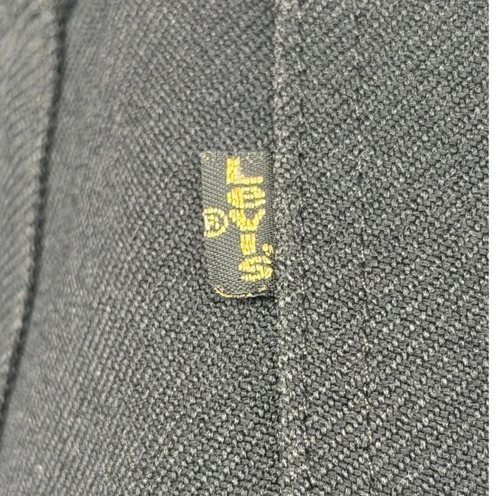 Vintage Levi's Pants Men W36 L29 Black Action Slacks Dacron Polyester USA